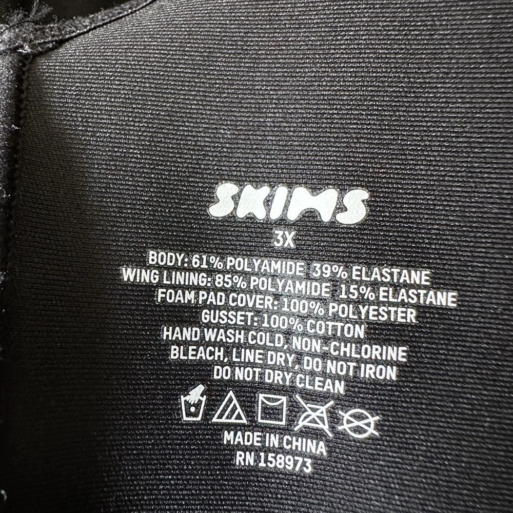 NWT Skims Body Molded Underwire Dress Plus Sz 3X  Long Black New With Tags - Picture 5 of 6